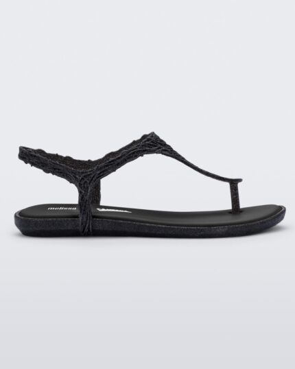 Black Melissa Campana Flow Sandal