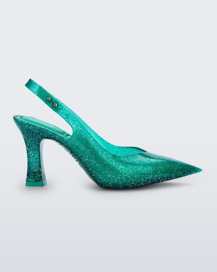 green_slingback_heel_larroude_melissa.jpg Green Slingback Heel Larroudé Melissa - Image 1