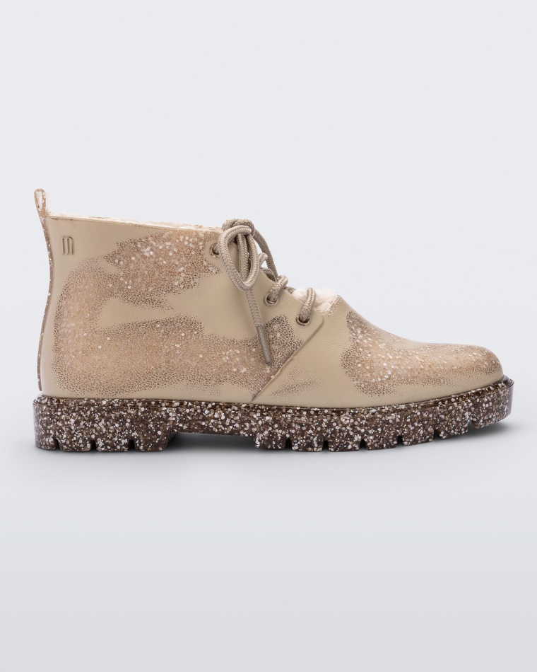 melissa_beige_fluffy_boot.jpg Melissa Beige Fluffy Boot - Image 1
