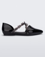 Melissa Black Pointy Stripe Fly