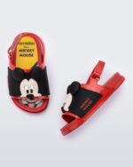 Melissa Mini Beach Slide Sandal Mickey And Friends Baby Red - Image 3