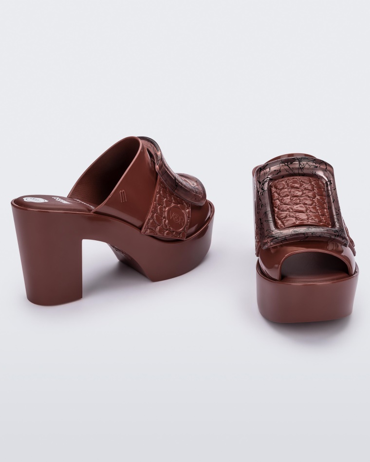 melissa_mule_buckle_up_viktor_rolf_brown.jpg Melissa Mule Buckle Up Viktor & Rolf Brown - Image 1