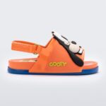 Melissa Orange Mini Beach Slide Sandal Mickey And Friends Baby