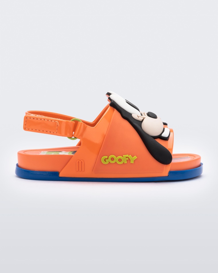 Melissa Orange Mini Beach Slide Sandal Mickey And Friends Baby - Image 1