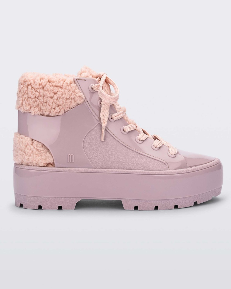 melissa_pink_fluffy_sneaker.jpg Melissa Pink Fluffy Sneaker - Image 1